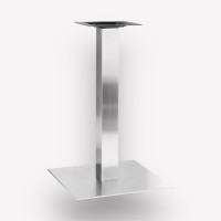 Подстолье обеденное Flat-2 Steel квадратное металлическое, нержавеющая сталь