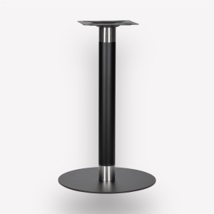 Подстолье обеденное Flat Black Chrome Circle (без пластика) f90-36