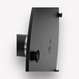 Подстолье обеденное Flat Black Chrome Circle (без пластика) f90-36