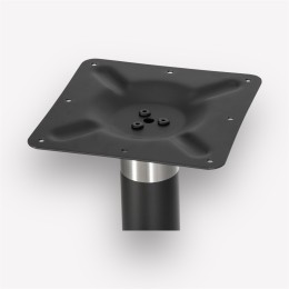 Подстолье обеденное Flat Black Chrome Circle (без пластика) f90-36