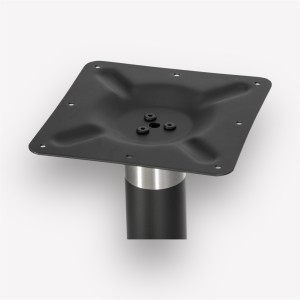 Подстолье обеденное Flat Black Chrome Circle (без пластика) f90-36