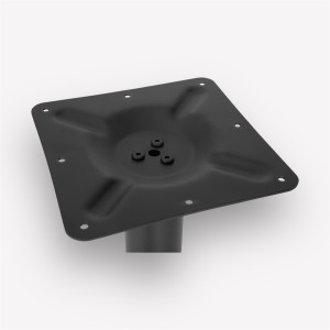 Подстолье обеденное Flat Black Chrome Circle (без пластика) f90-36