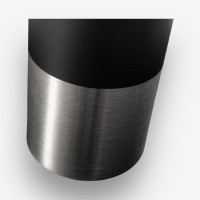 Подстолье обеденное Flat Black Chrome Circle (без пластика) круглое металлическое