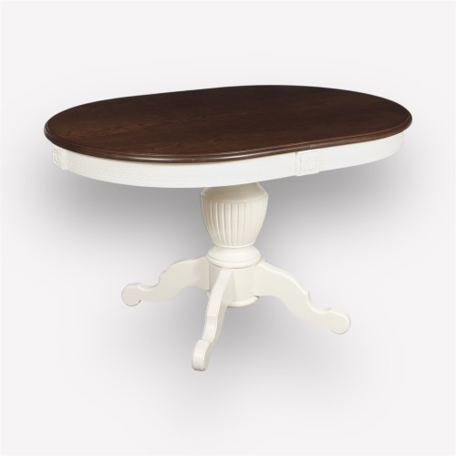 Стол Авангард овальный 130(+50)90 см массив бука, раздвижной со столешницей из шпона дуба