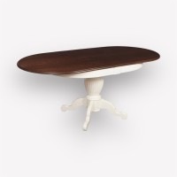 Стол Авангард овальный 130(+50)90 см массив бука, раздвижной со столешницей из шпона дуба