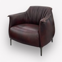 Интерьерное дизайнерское кресло Балли натуральная кожа