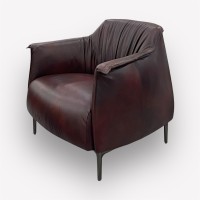 Интерьерное дизайнерское кресло Балли натуральная кожа