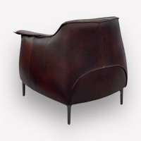 Интерьерное дизайнерское кресло Балли натуральная кожа