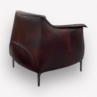 Интерьерное дизайнерское кресло Балли натуральная кожа