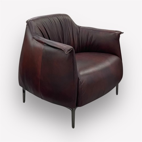 Интерьерное дизайнерское кресло Балли натуральная кожа