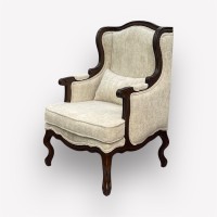 Интерьерное каминное кресло Сезарина с подушкой