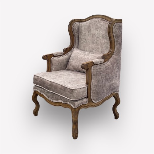 Интерьерное каминное кресло Сезарина с подушкой