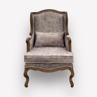 Интерьерное каминное кресло Сезарина с подушкой