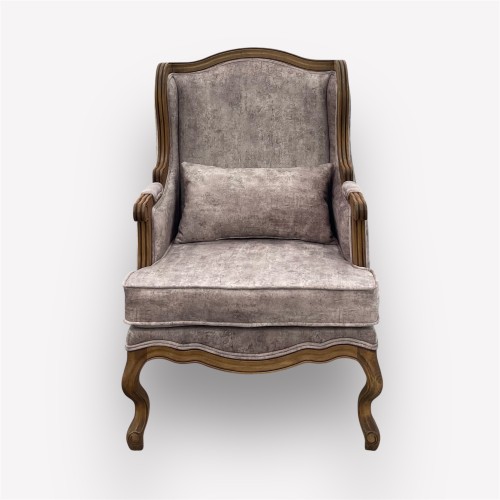 Интерьерное каминное кресло Сезарина с подушкой