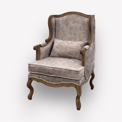 Интерьерное каминное кресло Сезарина с подушкой