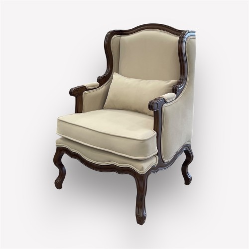 Интерьерное каминное кресло Сезарина с подушкой