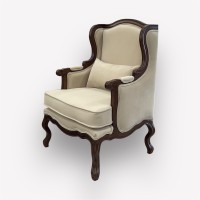 Интерьерное каминное кресло Сезарина с подушкой