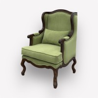 Интерьерное каминное кресло Сезарина с подушкой