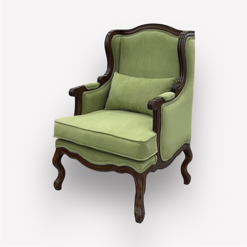 Интерьерное каминное кресло Сезарина с подушкой