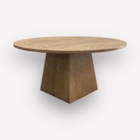 Стол Верона обеденный банкетный круглый 150 см, МДФ 28 мм, шпон дуба