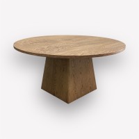 Стол Верона обеденный банкетный круглый 150 см, МДФ 28 мм, шпон дуба