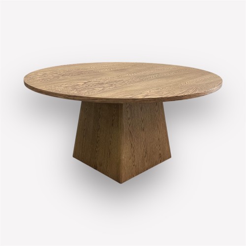 Стол Верона обеденный банкетный круглый 150 см, МДФ 28 мм, шпон дуба