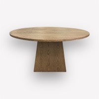 Стол Верона обеденный банкетный круглый 150 см, МДФ 28 мм, шпон дуба