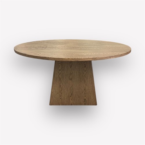 Стол Верона обеденный банкетный круглый 150 см, МДФ 28 мм, шпон дуба