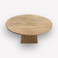 Стол Верона обеденный банкетный круглый 150 см, МДФ 28 мм, шпон дуба