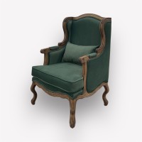 Интерьерное каминное кресло Сезарина с подушкой