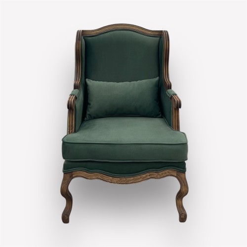 Интерьерное каминное кресло Сезарина с подушкой