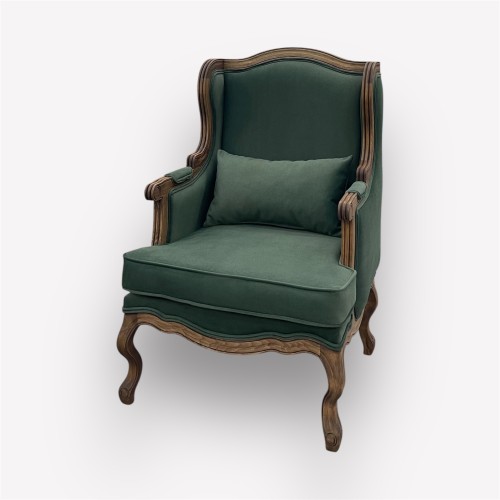 Интерьерное каминное кресло Сезарина с подушкой