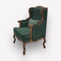 Интерьерное каминное кресло Сезарина с подушкой