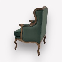 Интерьерное каминное кресло Сезарина с подушкой