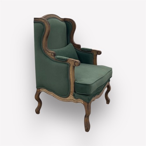 Интерьерное каминное кресло Сезарина с подушкой