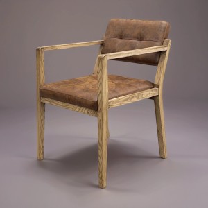 Интерьерное дизайнерское полукресло Олимп массив карагача o30-01