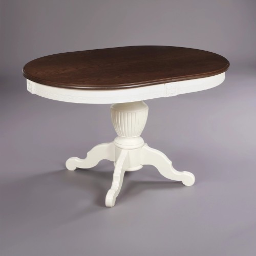 Стол Авангард овальный 130(+50)90 см массив бука, раздвижной со столешницей из шпона дуба