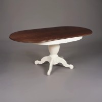 Стол Авангард овальный 130(+50)90 см массив бука, раздвижной со столешницей из шпона дуба