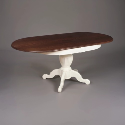 Стол Авангард овальный 130(+50)90 см массив бука, раздвижной со столешницей из шпона дуба