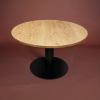 Стол банкетный круглый d-120 см, МДФ 25 мм, шпон дуба