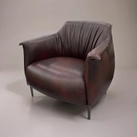 Интерьерное дизайнерское кресло Балли натуральная кожа