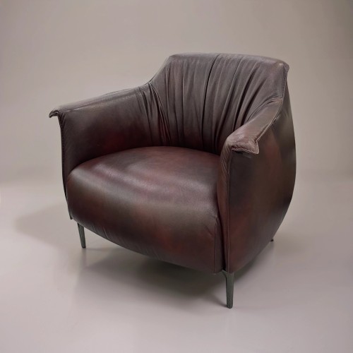 Интерьерное дизайнерское кресло Балли натуральная кожа