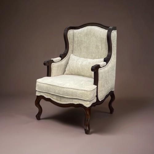 Интерьерное каминное кресло Сезарина с подушкой