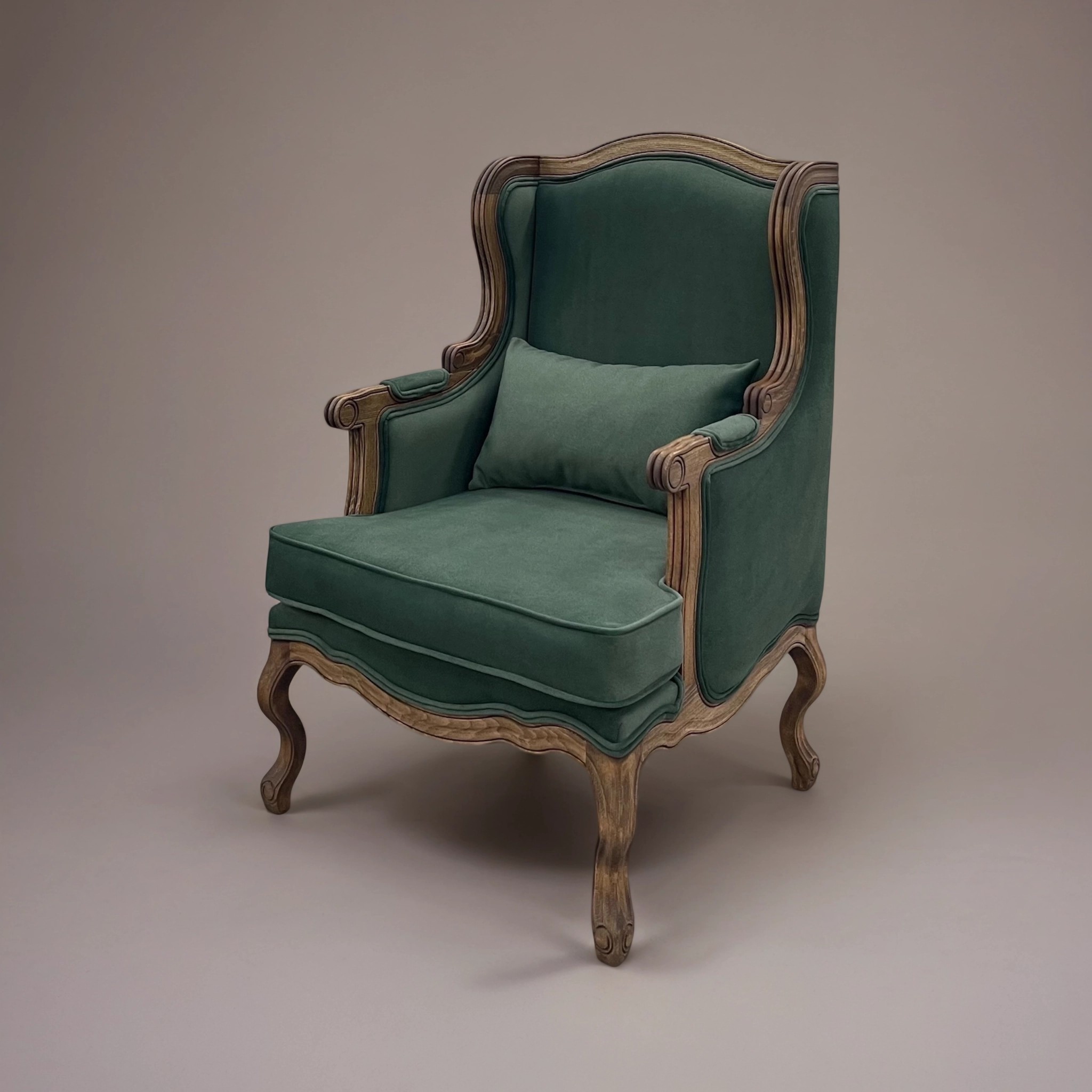 сезарина каминное кресло с ушами и декоративной подушкой